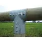 Connector palisade bracket, galvanized 3-way bracket ø12cm