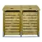 Bin cover wheelie double 155x122x90cm