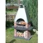 Masonry barbecue Reina stainless steel 185x120cm / 400kgs