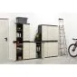 Plastic storage cupboard broom cupboard black 70x176cm 