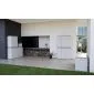 Plastic storage cabinet gray 70x176cm with 4 shelves 