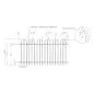 Fence railing Basic 100x190cm