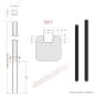 Concrete fencing post anthracite 10x10x270cm