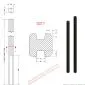 Concrete fencing post anthracite 10x10x270cm