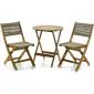 Bistro set garden furniture garden set Acacia 3-pcs