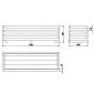 Wooden planters rectangular 120x40x35cm