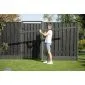 Wooden black Fencing pine with concrete  200x190cm (19pl)