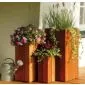Square wooden planters hardwood Bangkirai 50x20x20cm