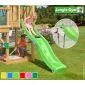 Wooden play house Jungle Castle Waveslide incl.