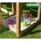 Wooden play house Jungle Castle Waveslide incl.