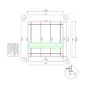 Garden shed flat roof Modern 5 sided 250x250cm / 28mm