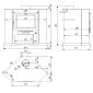 Wood stove Vera 818x513x811mm
