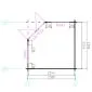 Garden shed flat roof Modern 5 sided 250x250cm / 28mm
