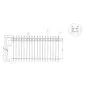 Fence railing de Luxe 100x190cm
