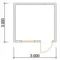 Garden shed Derby 3x3m