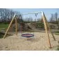 Swing beam for nest swing