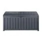 Garden Storage Box black 128x65x61cm