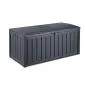 Garden Storage Box black 128x65x61cm
