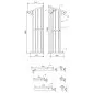 Log storage cordwood black 180x180x70cm