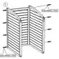 Bin cover wheelie 75x125x90cm