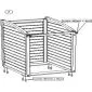 Bin cover wheelie 75x125x90cm