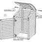 Bin cover wheelie 75x125x90cm