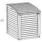 Bin cover wheelie 75x125x90cm