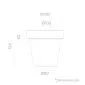 Flower pot and garden lighting design ø130cm