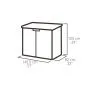 Wheelie bin cover double 145x125x82cm