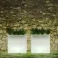 Planter and garden lighting design 80x80x32cm