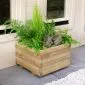 Square wooden planters 40x40x35cm
