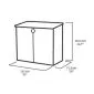 Wheelie bin cover double 130x110x74cm