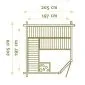Indoor sauna corner sauna 205x205cm / 40mm