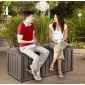 Garden Storage Box black 128x65x61cm
