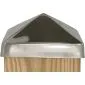 Post caps stainless steel 71x71mm