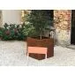 Corten steel planters square 47x47x50cm