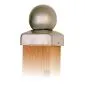 Post caps stainless steel ball 91x91mm