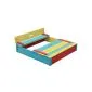 Sandbox wood square 120x120cm, colored