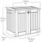 Wheelie bin cover double 130x110x74cm