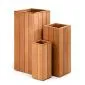 Square wooden planters hardwood Bangkirai 50x20x20cm