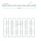Picket fence gate 100x100cm