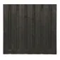 Wooden Fencing black 180x180cm 15 planks