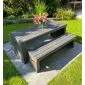 Outdoor gardenset anthracite pine 180cm